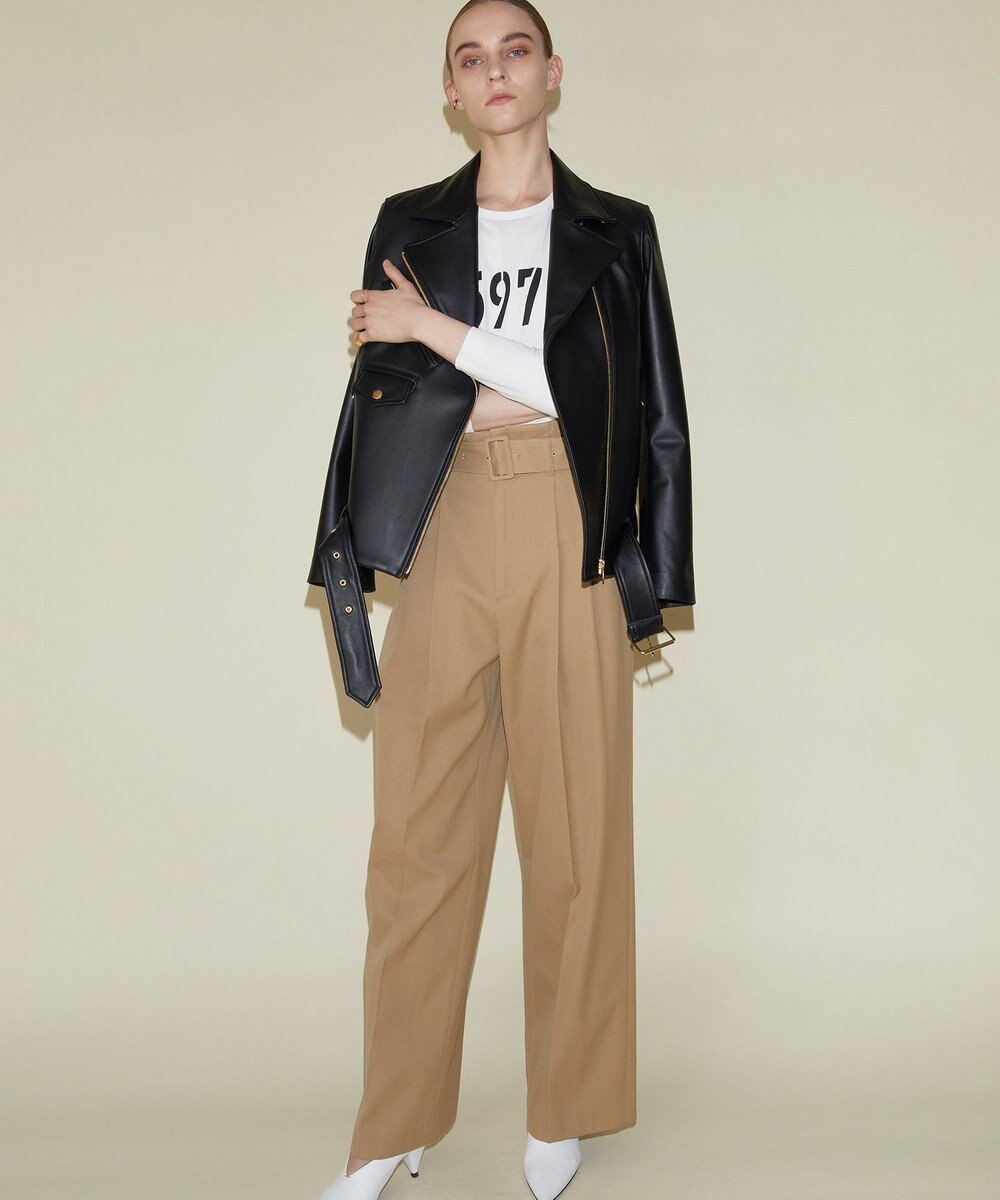 【GISELe11月号掲載】【10th Anniversary】GABARDINE / ワイドパンツ, Camel, 2