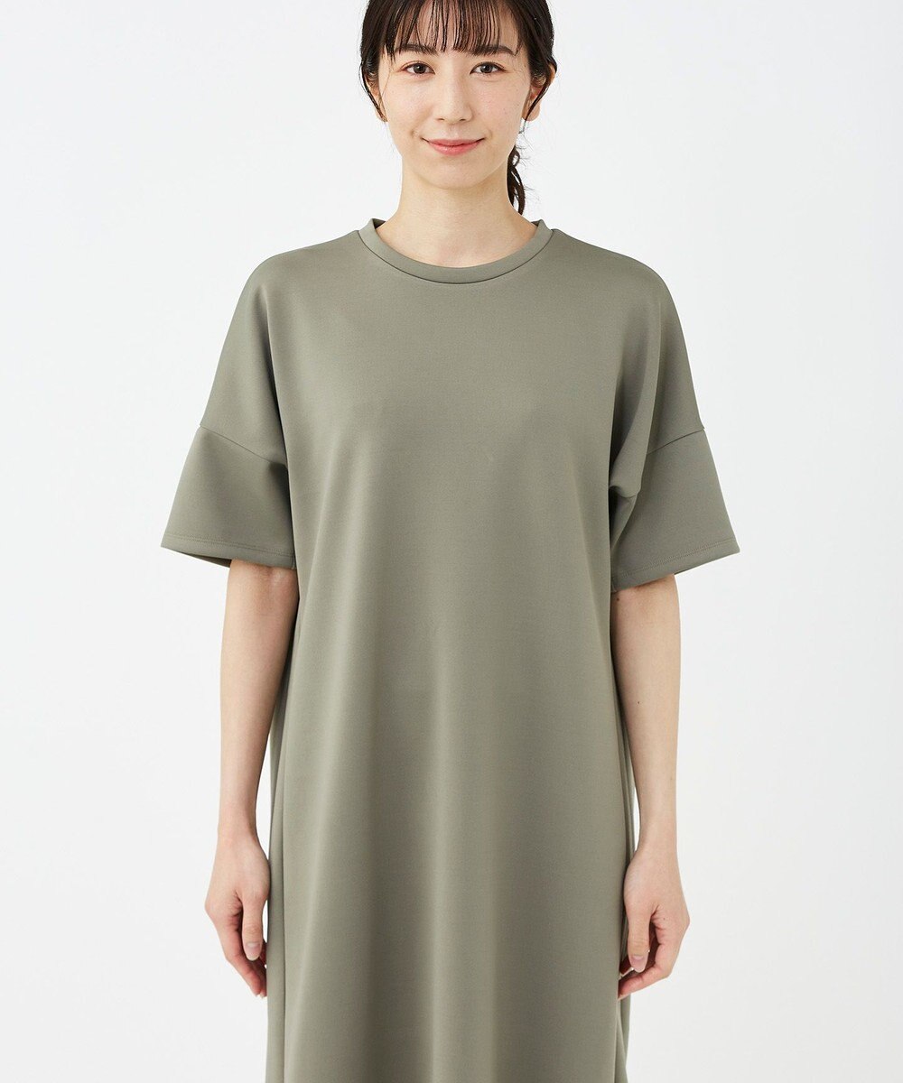 KASHIYAMA 【抗菌繊維】スタイリッシュジャージー オーバーサイズドレス 