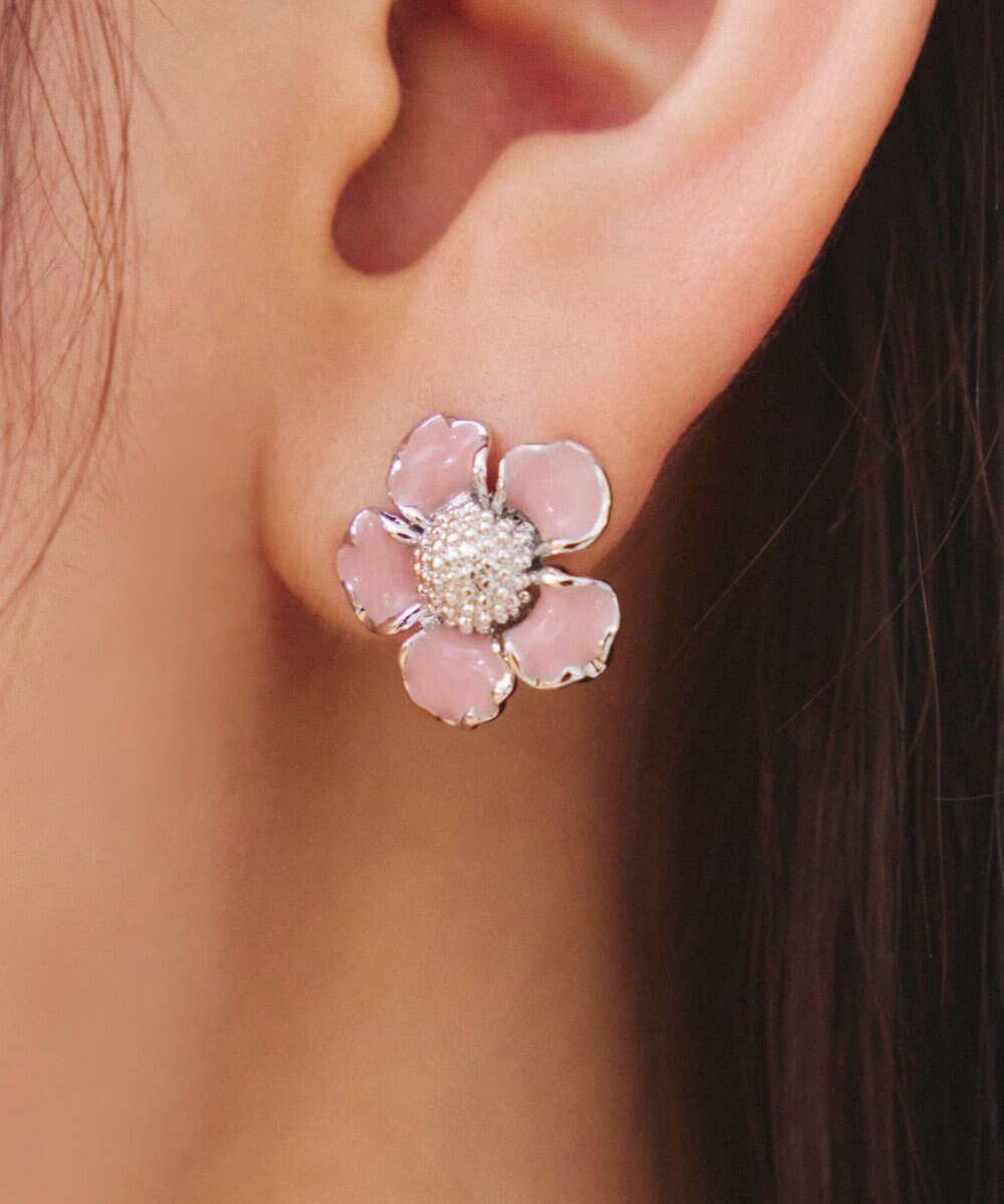 Tiaclasse カラーフラワーピアス 