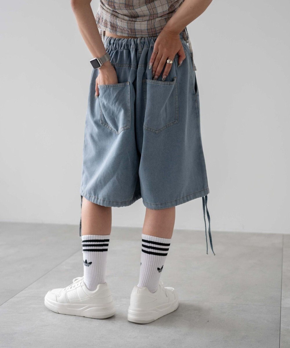 WEGO ドロストワイドルーズハーフパンツ 