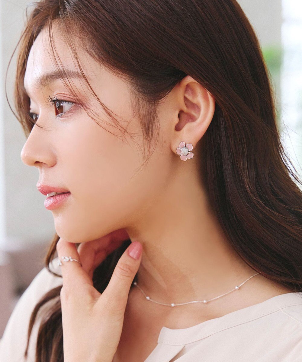 Tiaclasse カラーフラワーピアス 