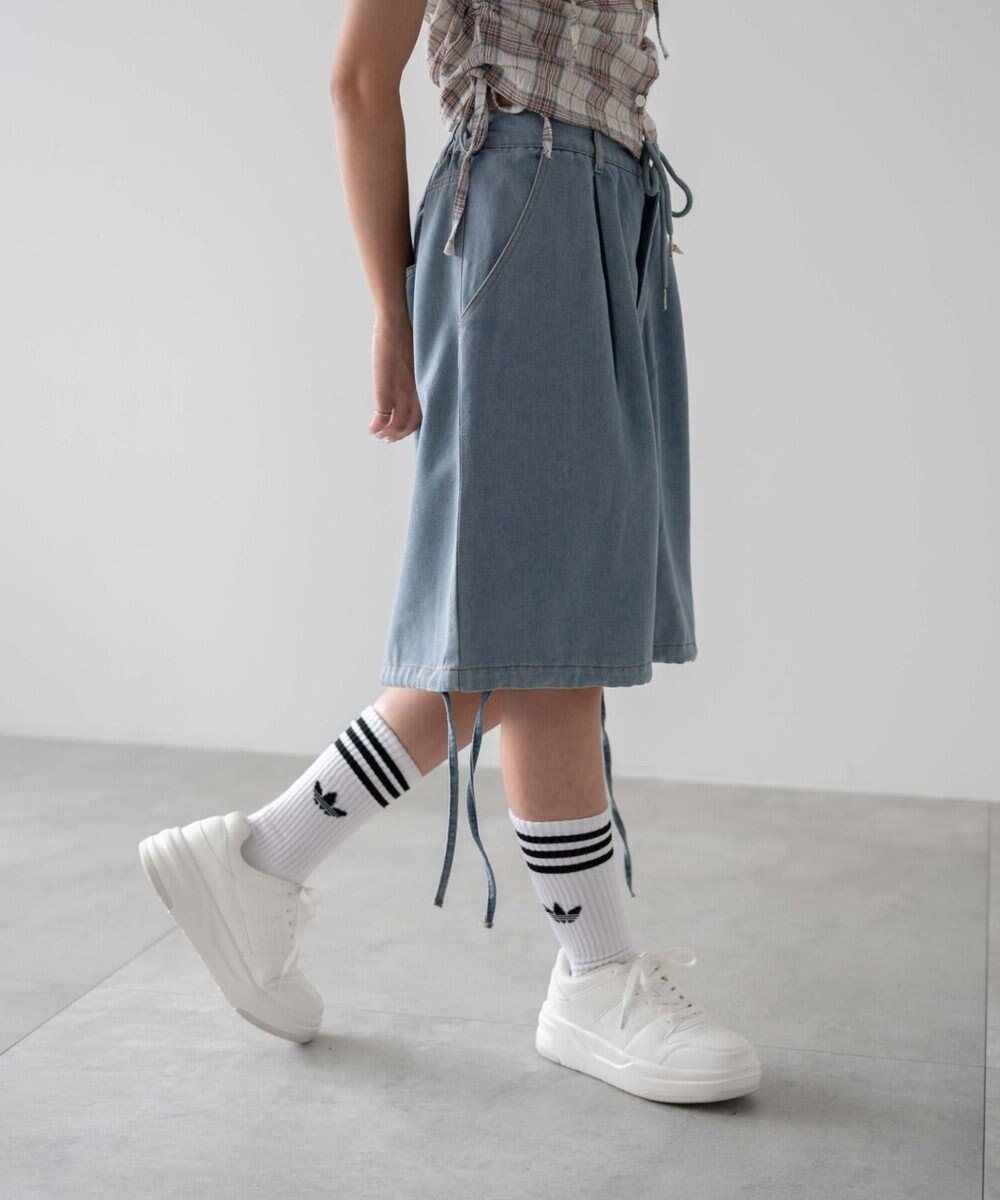 WEGO ドロストワイドルーズハーフパンツ 