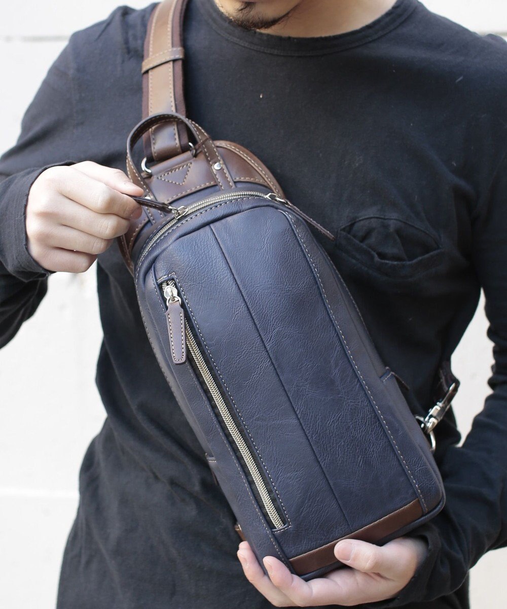 UNBILLION Otias アンティーク仕上げタイプ合皮ボディバッグS 