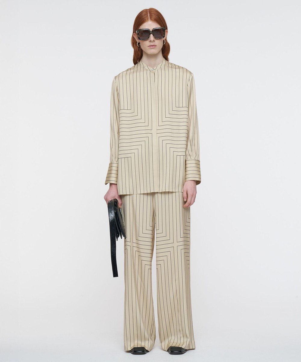 JOSEPH ジオメトリック アニメーション　ロングスリーブブラウス 