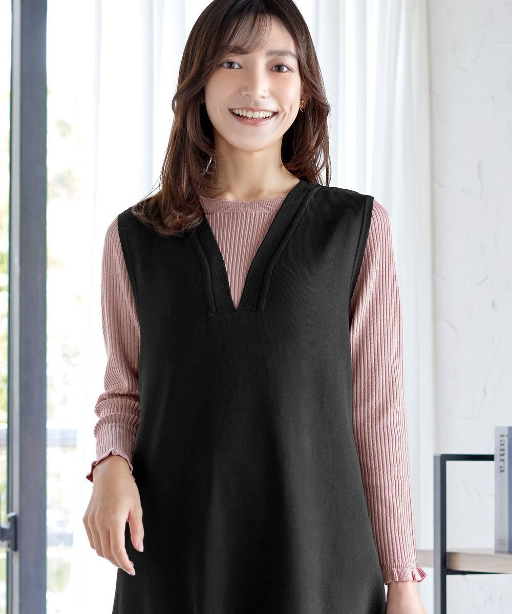 Tiaclasse 【安田美沙子さん着用・選べる2type・洗える】 フリルニットトップス 