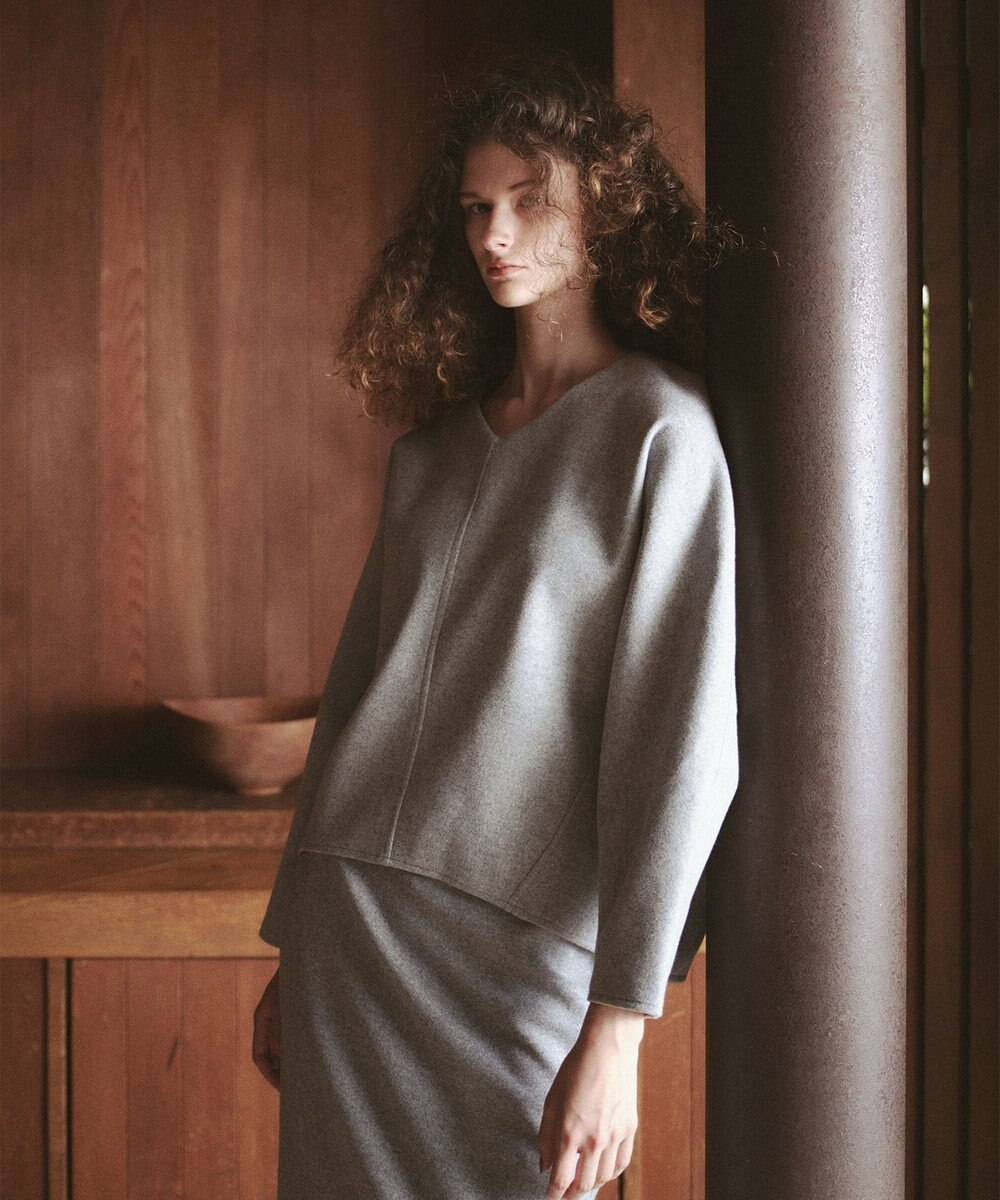 #Newans 【洗濯機可能/セットアップ】コクーンシルエットエアリープルオーバー 