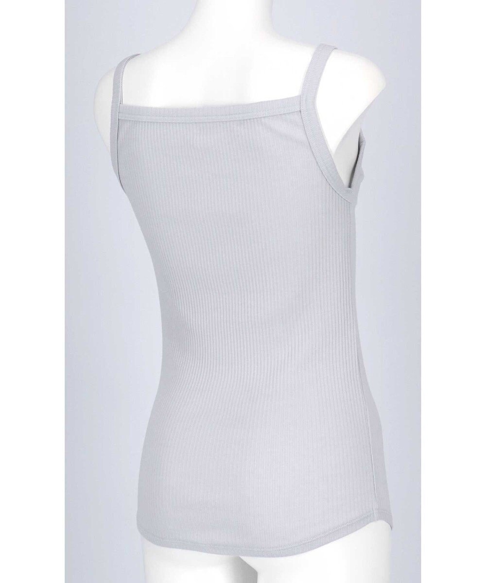 une nana cool 綿100% リブ編みコットン キャミソール 