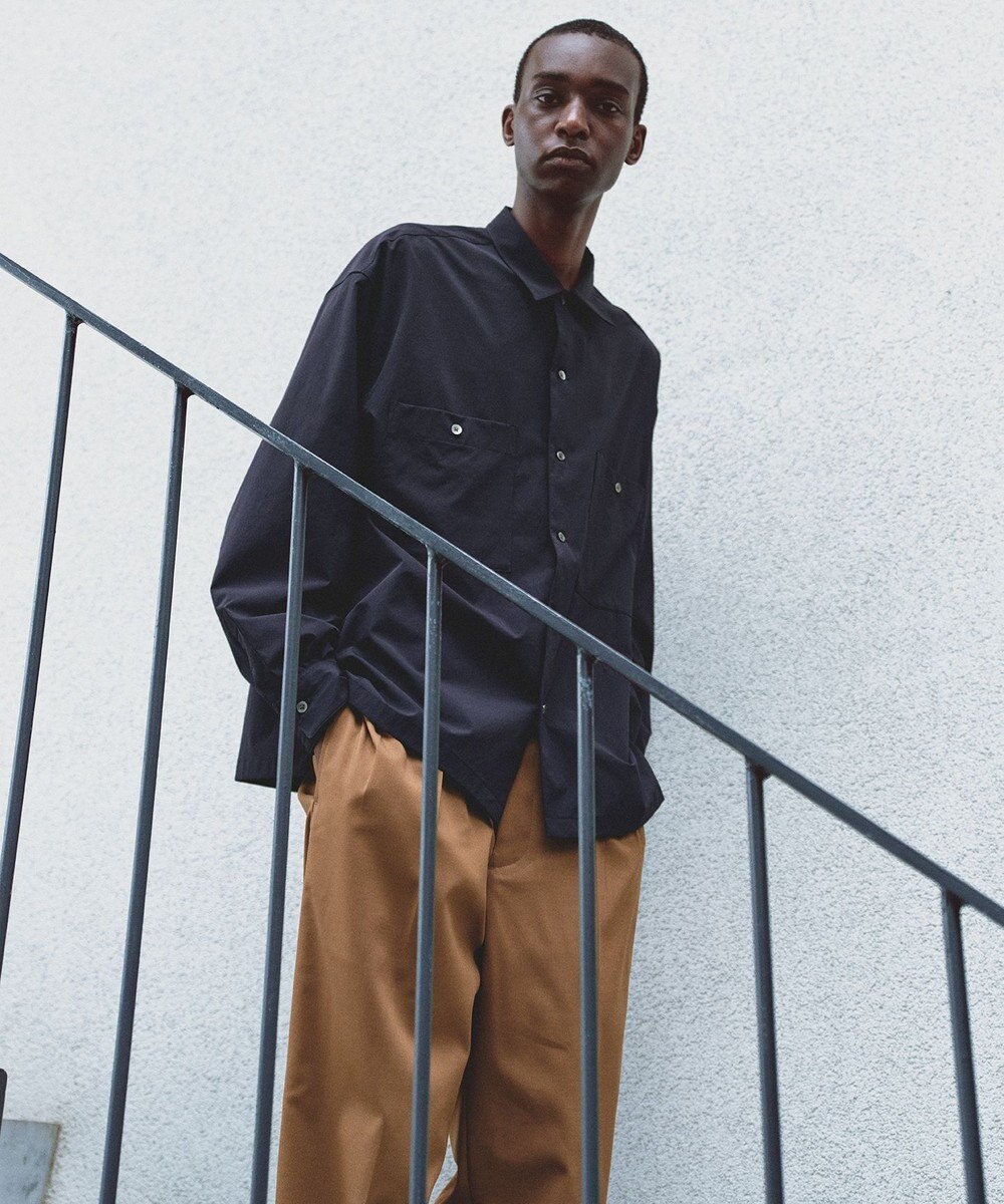 UNFILO MENS ウールライク ワイドパンツ 