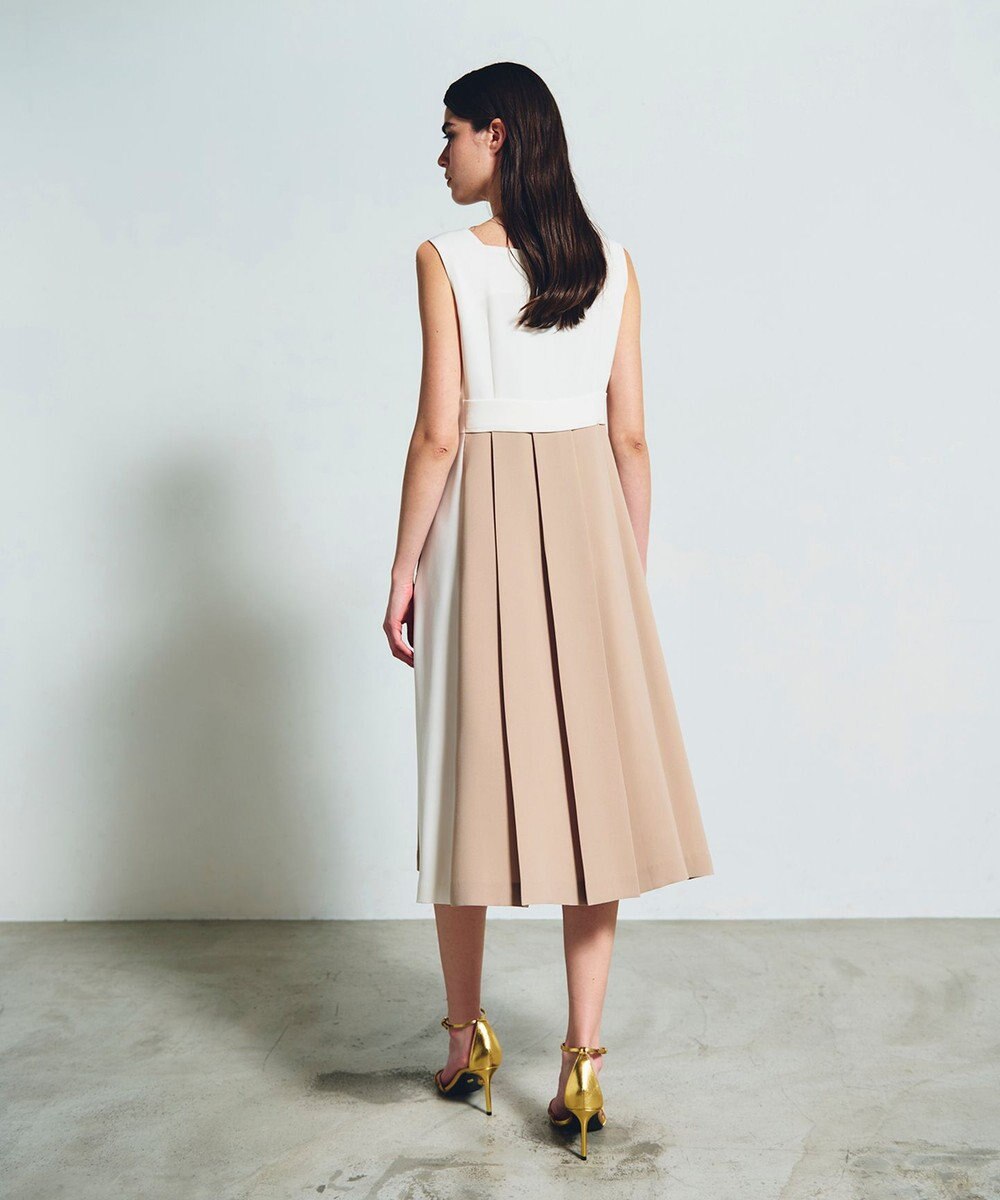 GRACE CONTINENTAL ラインバイカラードレス 