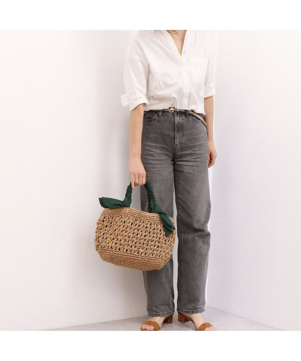 UNBILLION カシュカシュ cachecache / 下がりリボン柄編みトート 