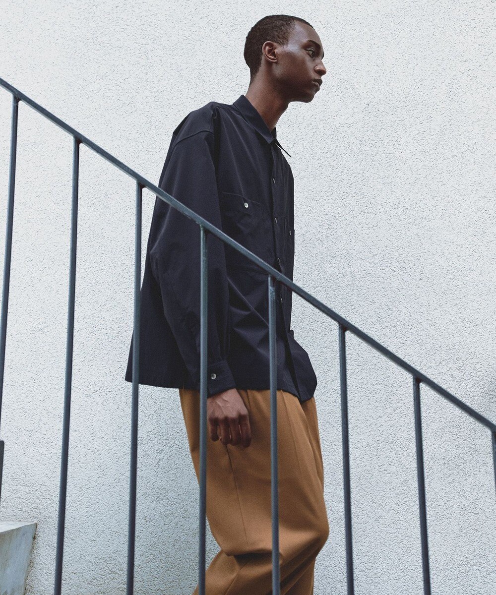 UNFILO MENS ウールライク ワイドパンツ 