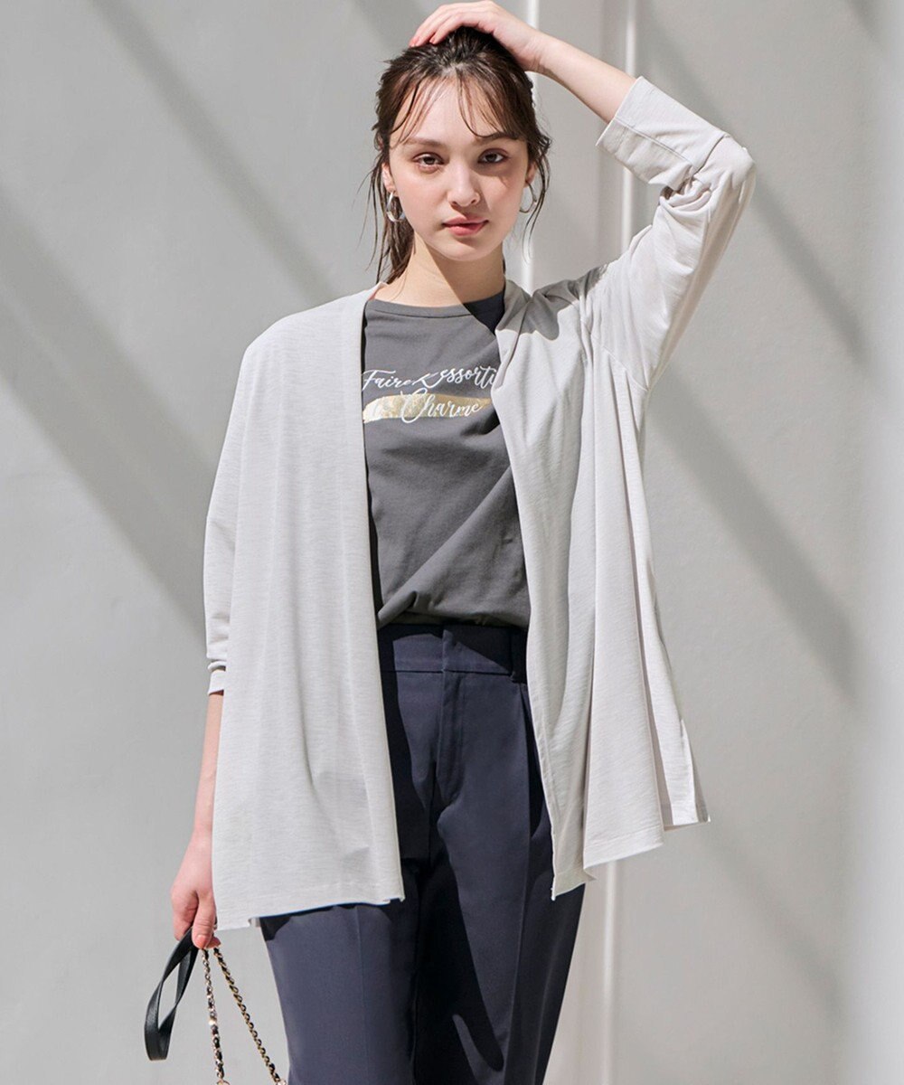 ANY SIS 【接触冷感 / UVカット】着流し カーディガン 