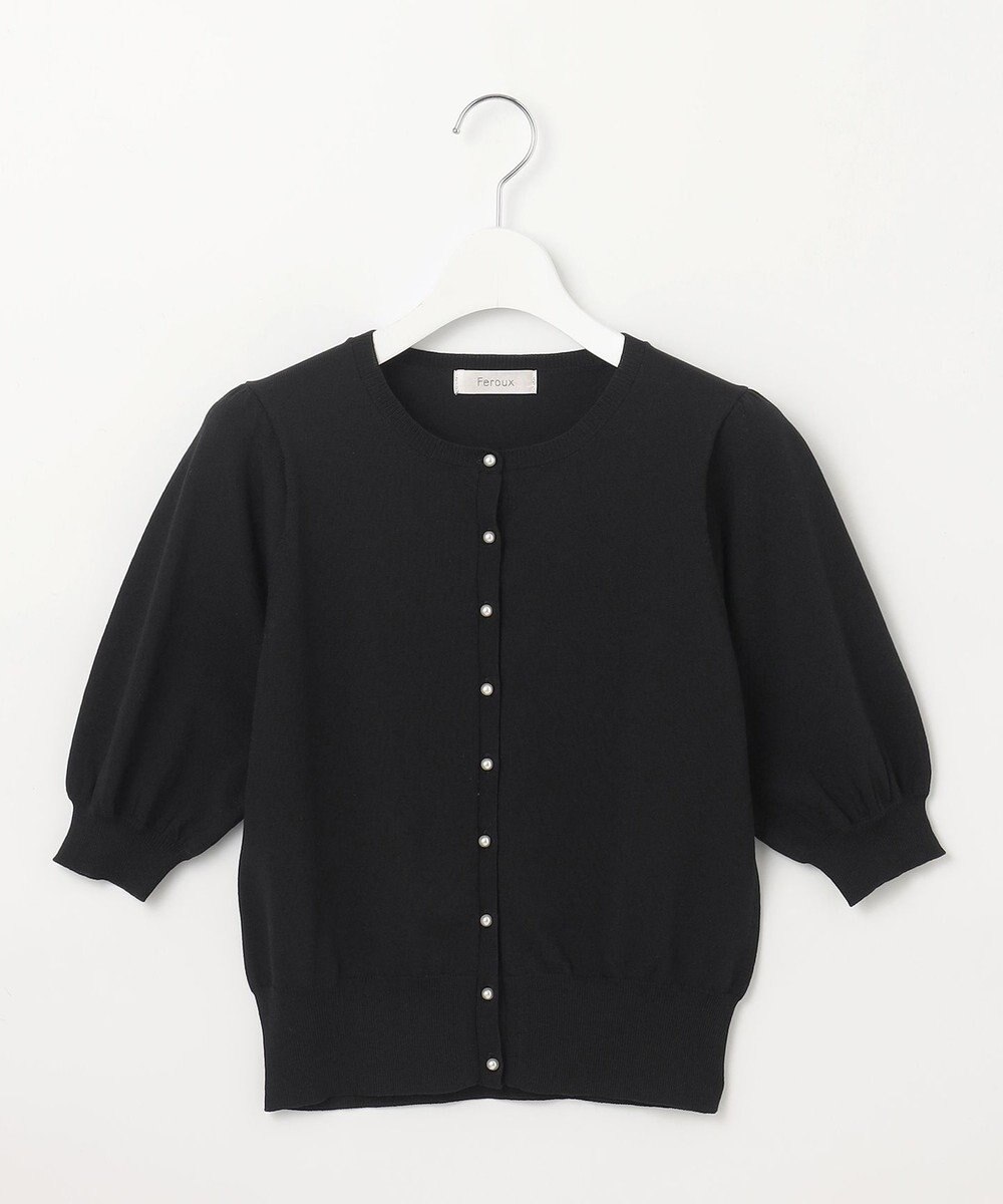 Feroux 【接触冷感・UVカット】ハーフスリーブ カーディガン 