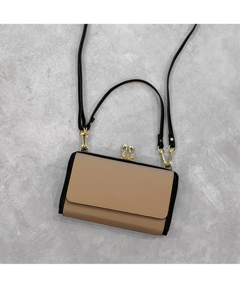 UNBILLION カシュカシュ cachecache / WEB限定カラーコンビウォレットショルダーバッグ 