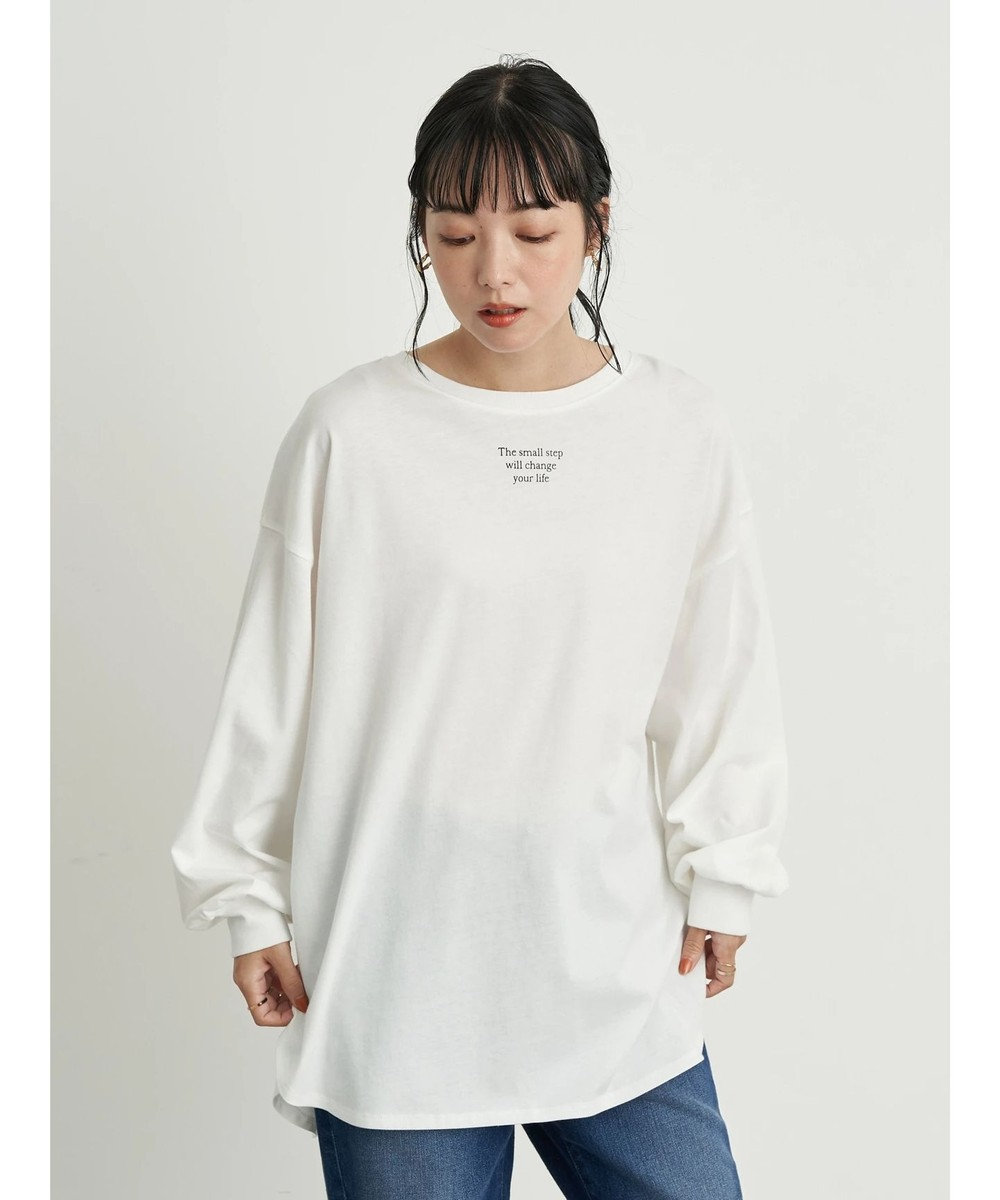 earth music&ecology Ｔｈｅ　ｓｍａｌｌ　ｓｔｅｐ　ロンＴ Off White