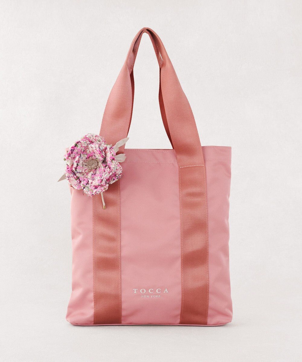 TOCCA 【アップサイクルコサージュ付き・美香＆Lovécoコラボ・数量限定・A4サイズ対応】FLOWER IN HEART BAG バッグ 
