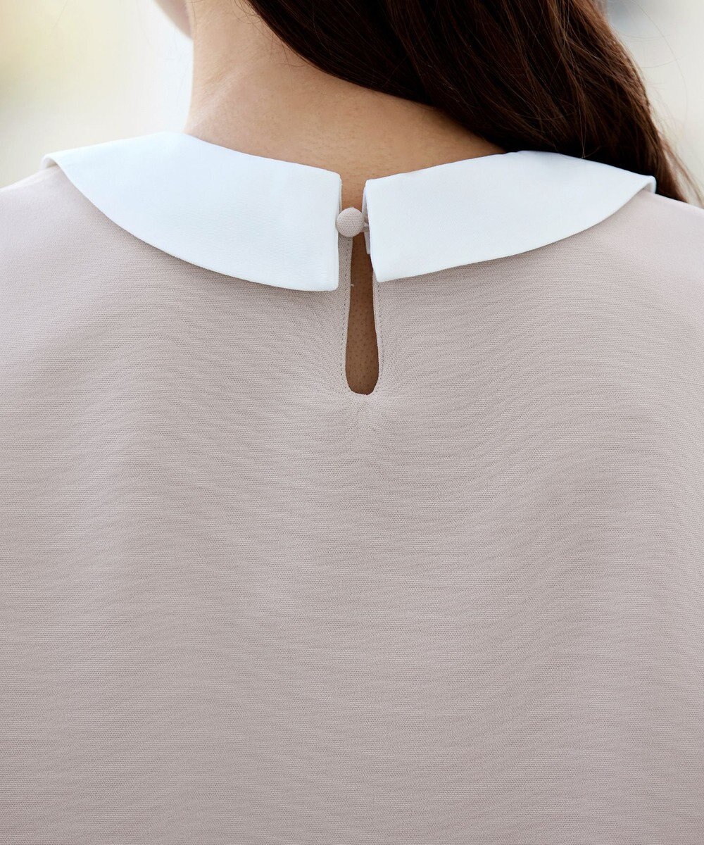 Tiaclasse 【3WAY・ストレッチジョーゼット】付け襟チュニック 