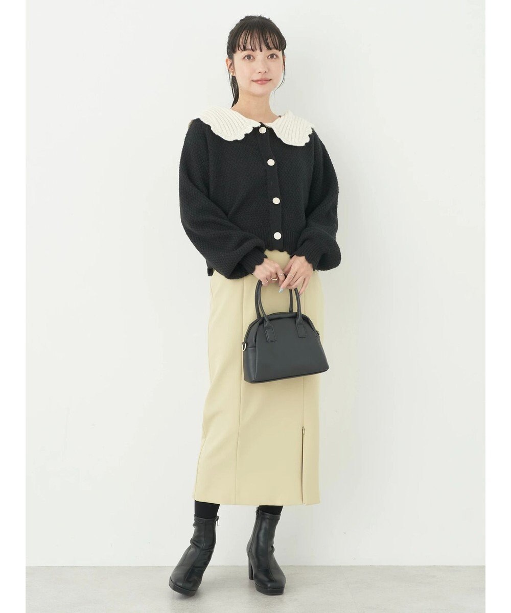 earth music&ecology フリルカラーカーディガン 