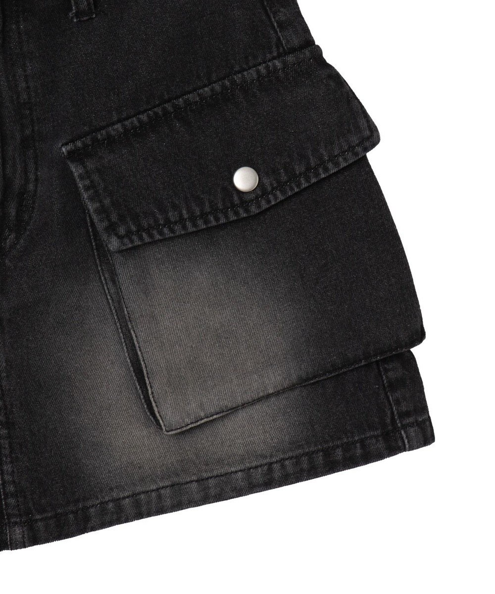 WEGO ヴィンテージウォッシュカーゴミニスカート 