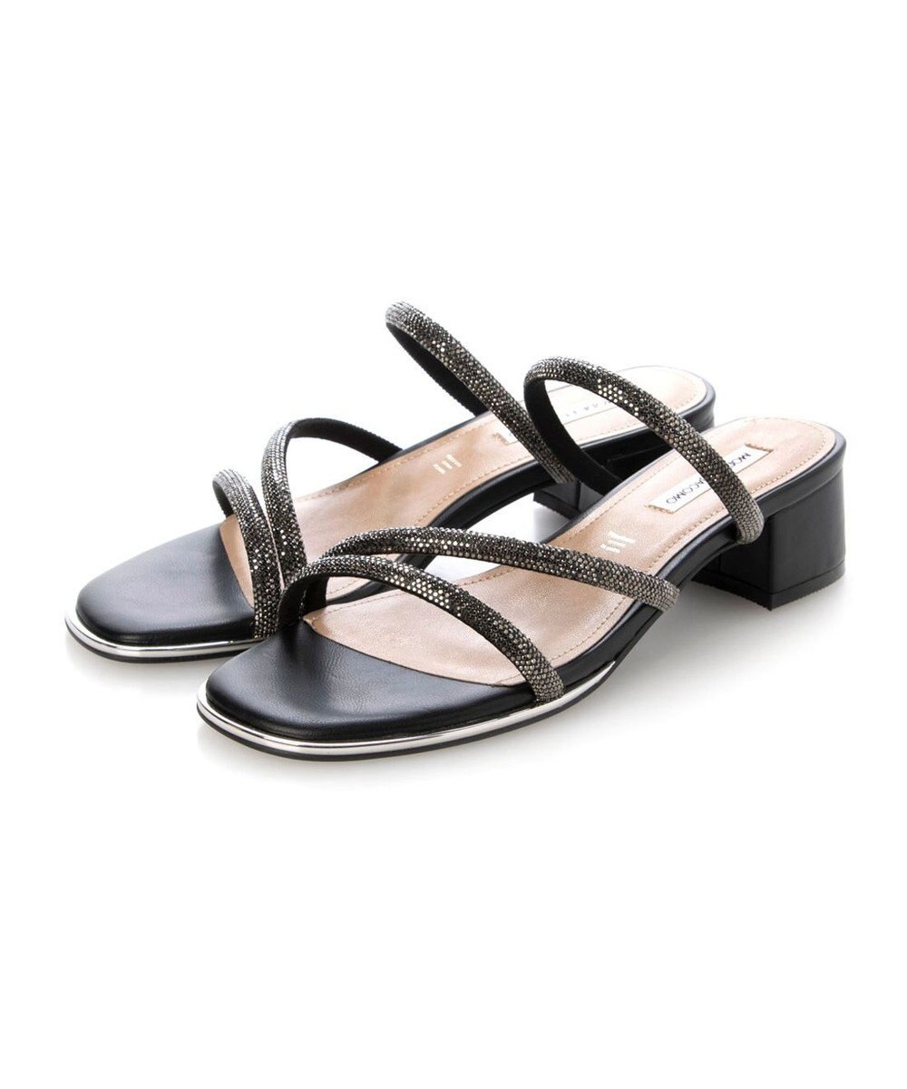 MODE ET JACOMO <MODE ET JACOMO>ラインストーンストラップミュールサンダル 