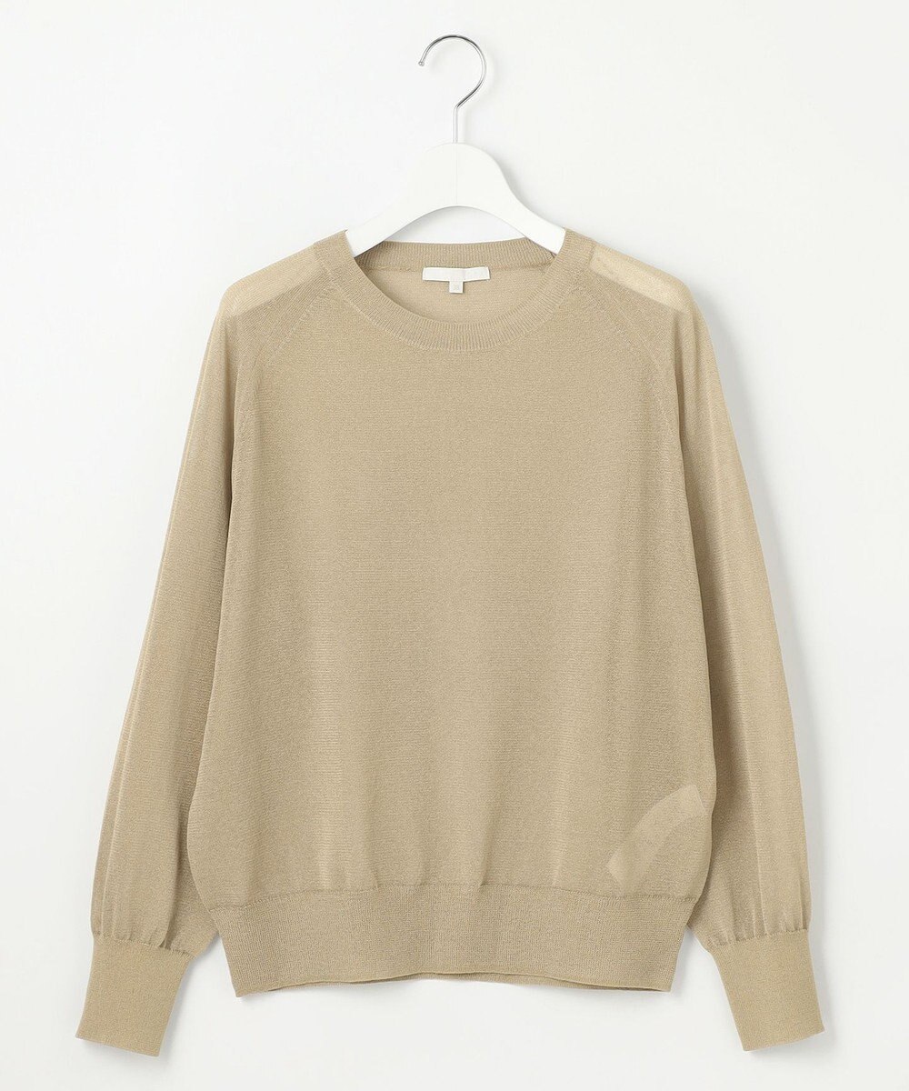 自由区 【洗える】シアーアセテート ニット 