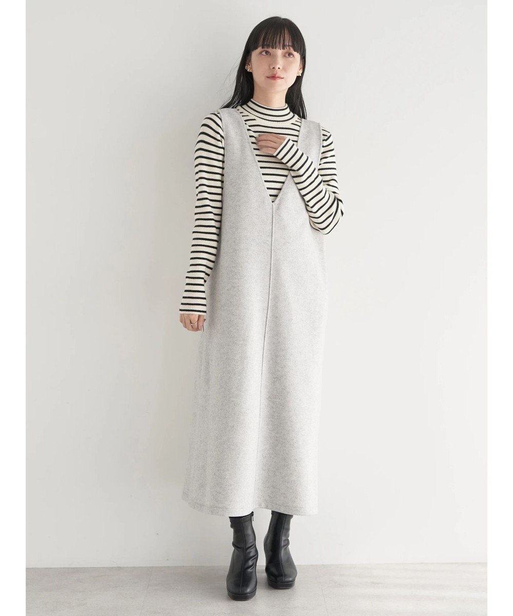 earth music&ecology 前後２ｗａｙ圧縮ニットジャンスカ 