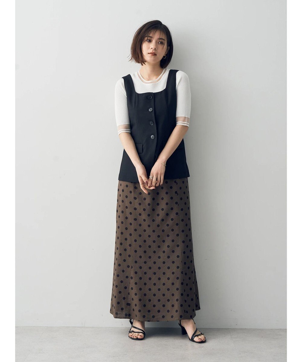 YECCA VECCA リネンライクビスチェベスト 