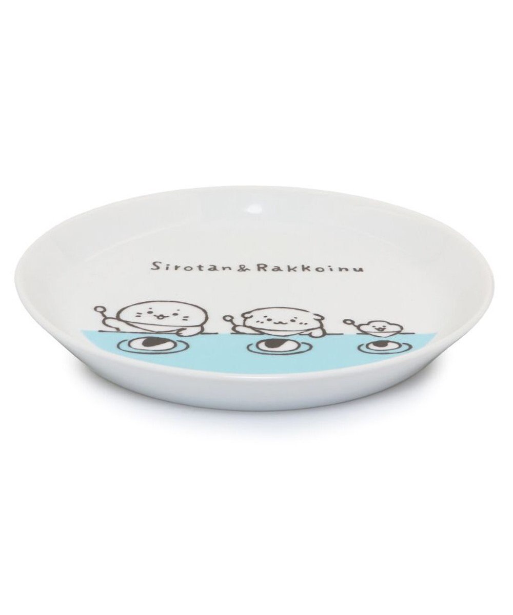 Mother garden しろたん しろたん＆らっこいぬ 洋風プレート L 23cm 単品 日本製洋食器 お皿 プレート 