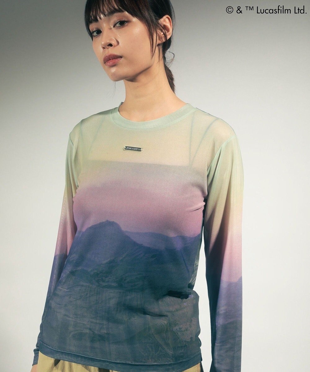 Green Parks ＳＴＡＲ　ＷＡＲＳ／シアープリントＴシャツ 