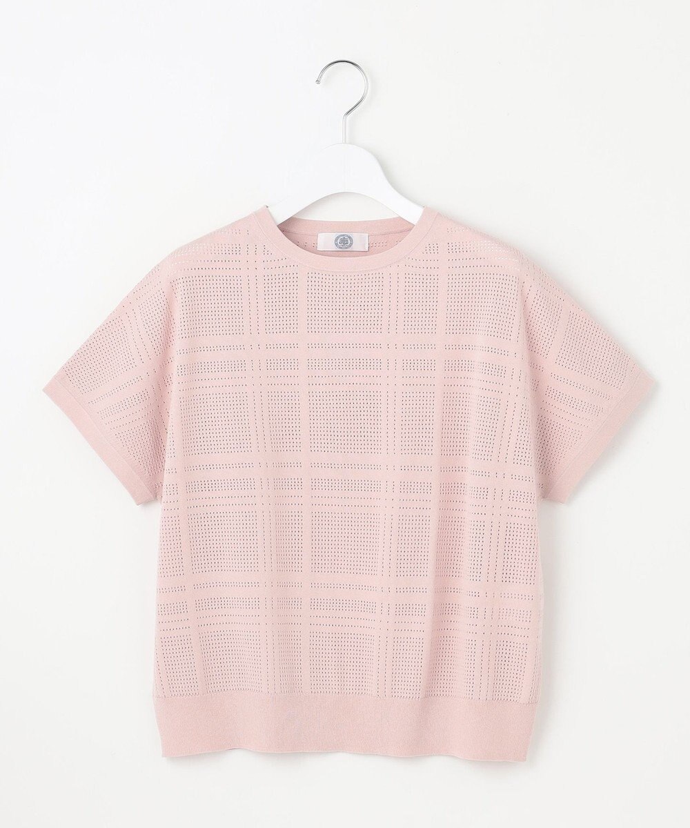 J.PRESS LADIES L 【洗える】メッシュ パターン ニット 