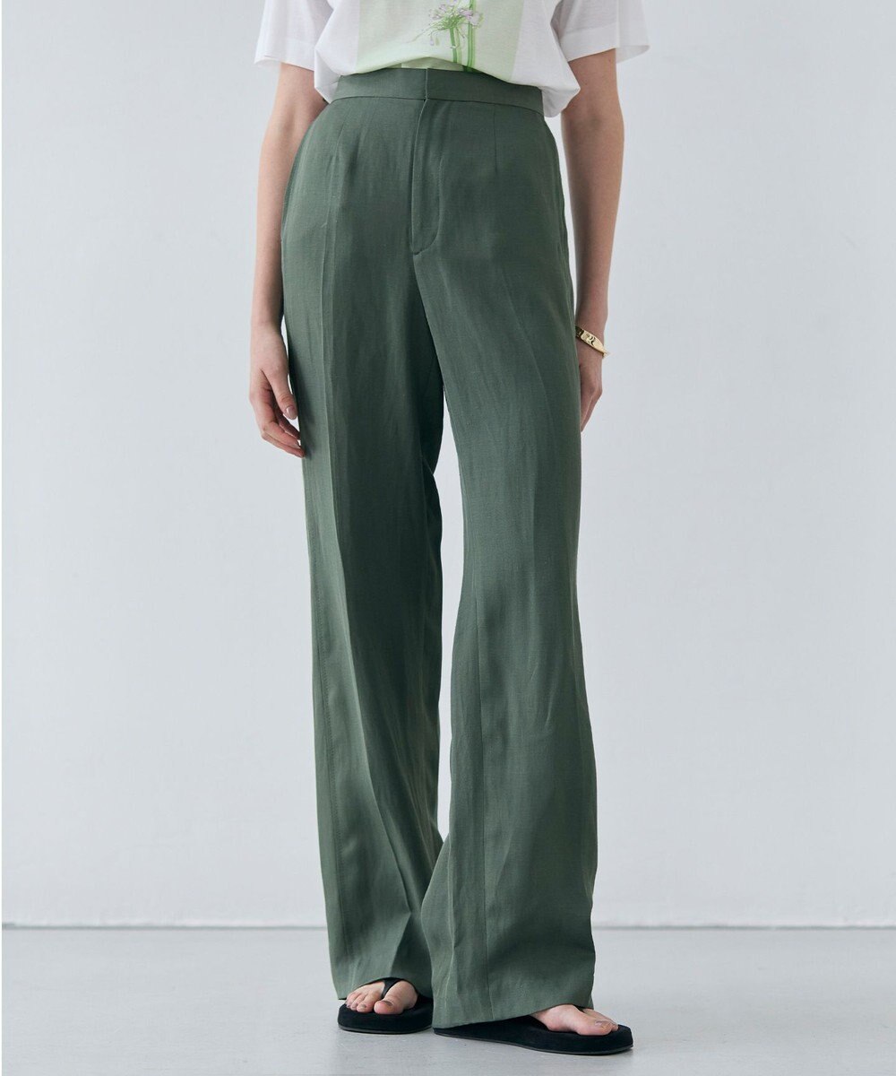 BEIGE， 【洗える】BERNARD / リネンストレートフルレングスパンツ 