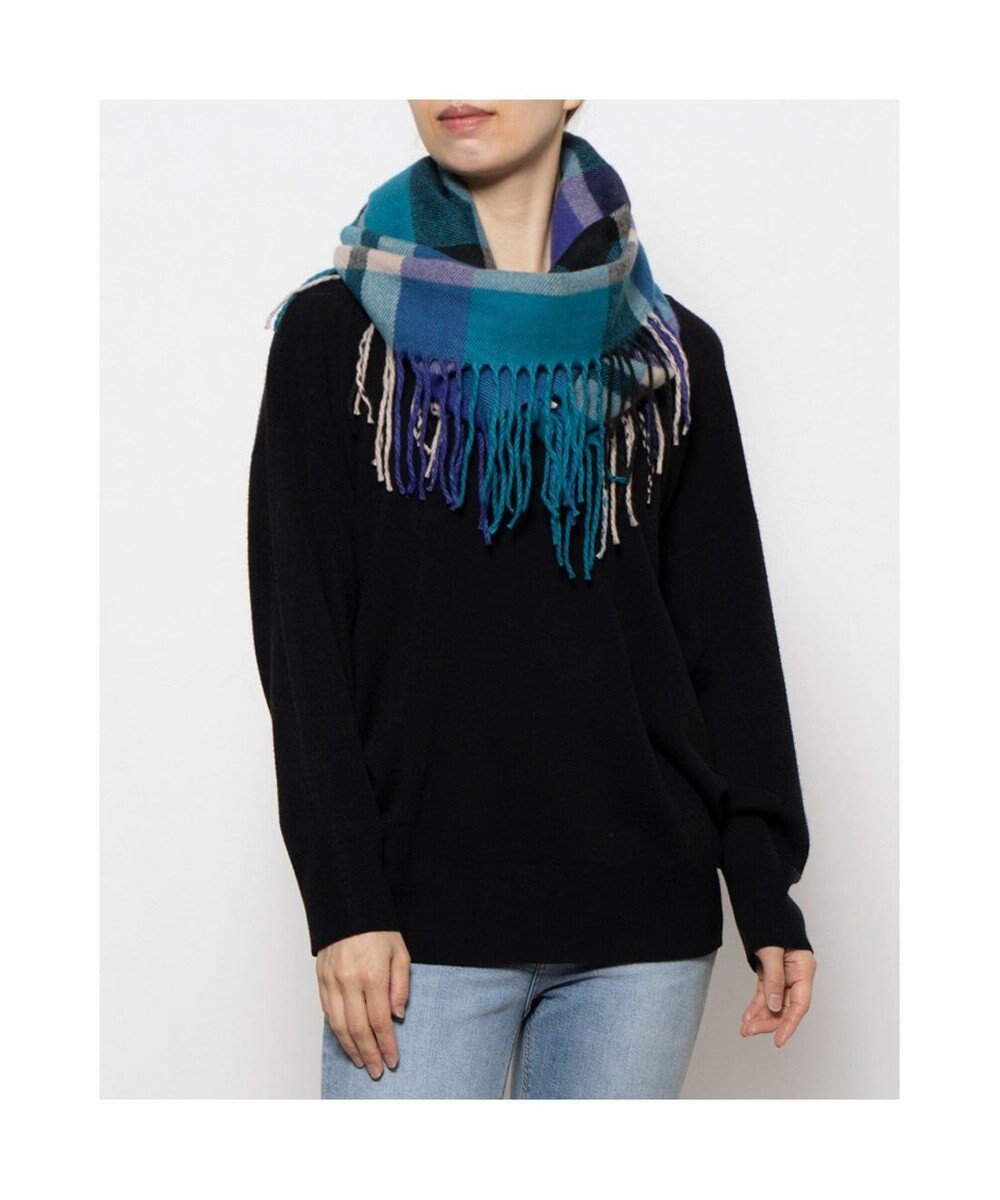 UNBILLION カシュネ cache nez / チェックサイドフリンジスヌード 