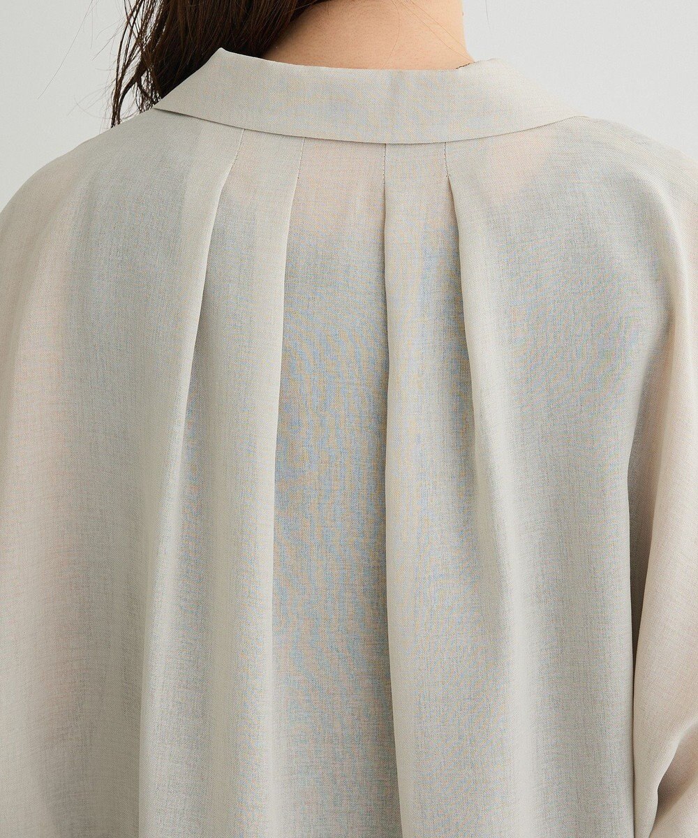 Green Parks 開襟シアーシャツジャケット 