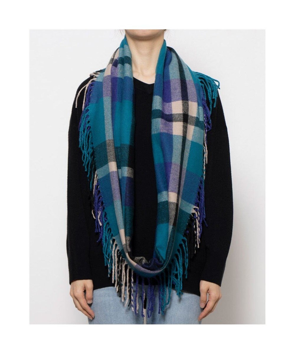 UNBILLION カシュネ cache nez / チェックサイドフリンジスヌード 