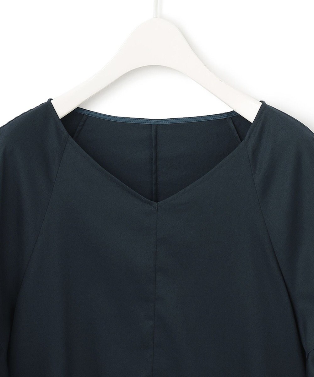 ICB 【洗える】コットンサテン　フレアスリーブブラウス 