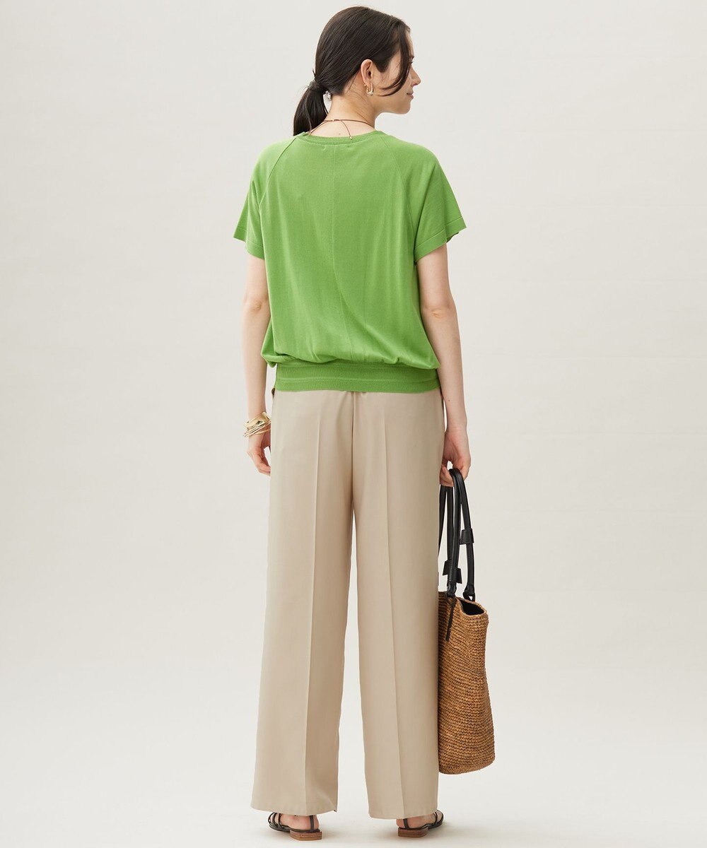 自由区 【接触冷感・UVケア・洗える】ドレーピーラグランスリーブ ニットソー 