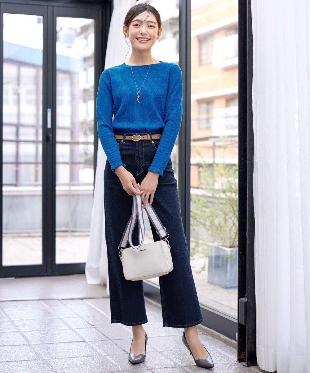 Tiaclasse 【安田美沙子さん着用・選べる2type・洗える】 フリルニットトップス 