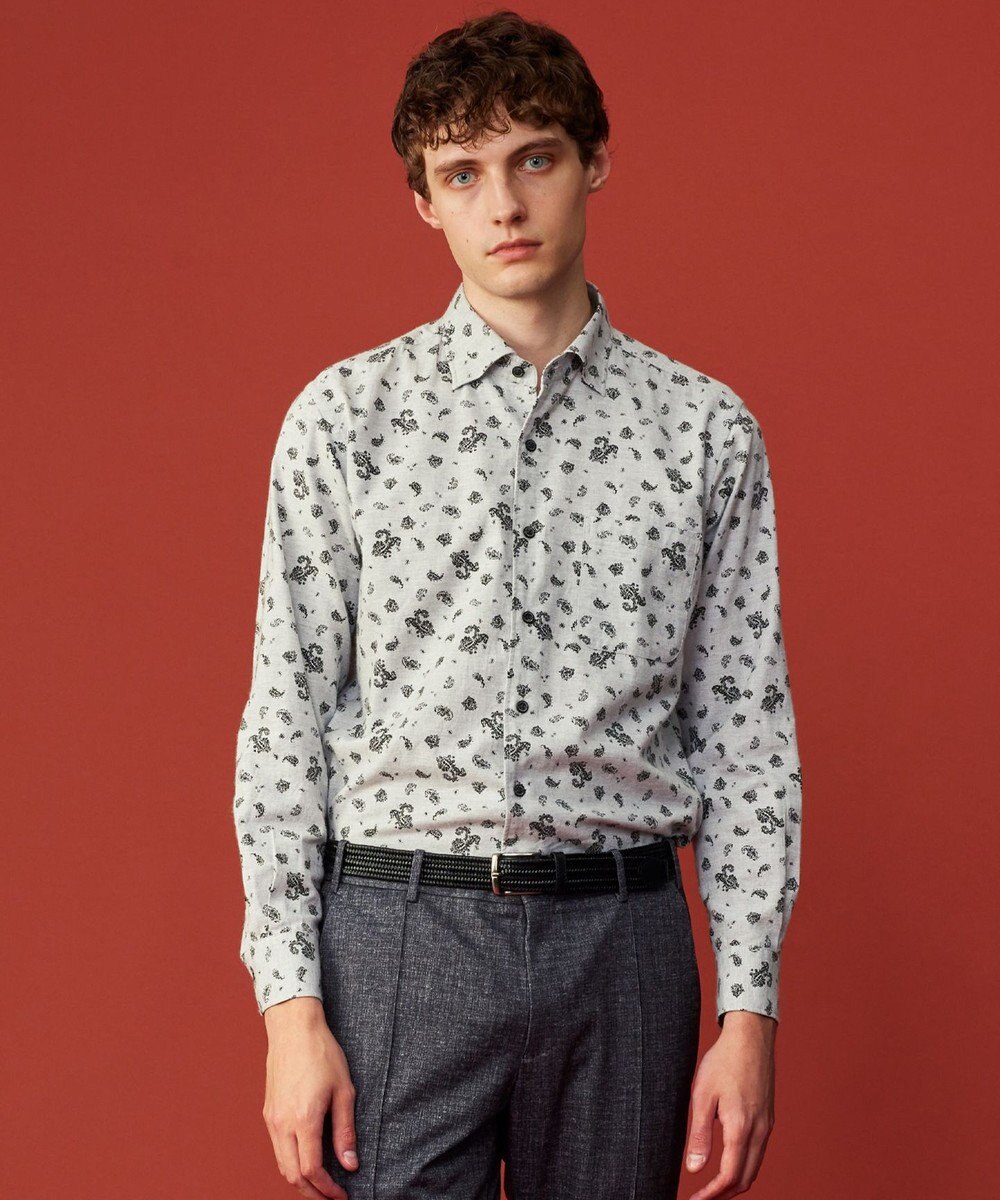 JOSEPH ABBOUD 【柔らか】シャンブレーツイルピーチ シャツ 