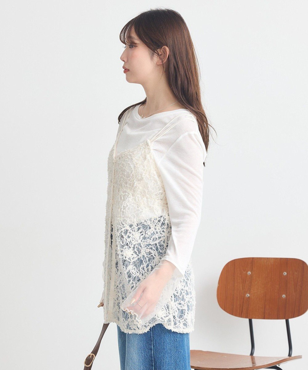 earth music&ecology モールレースキャミチュニック 