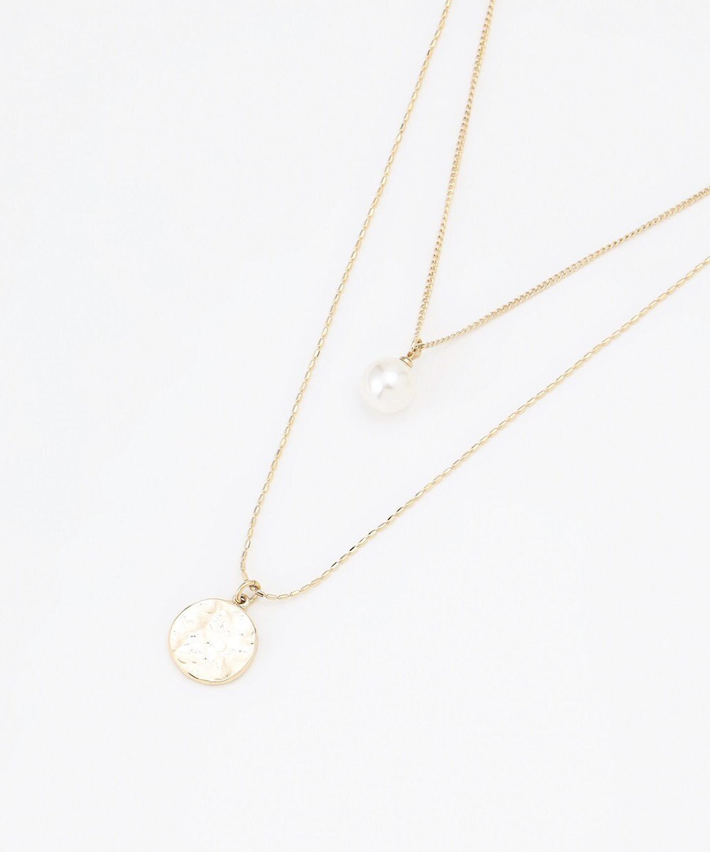 ANY SIS メタルコイン2連 ネックレス 