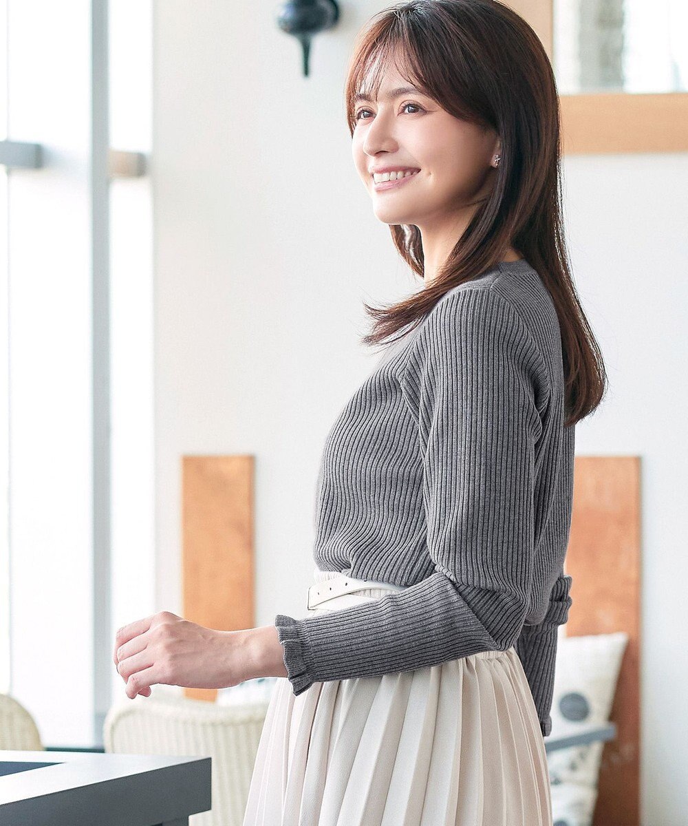 Tiaclasse 【安田美沙子さん着用・選べる2type・洗える】 フリルニットトップス 