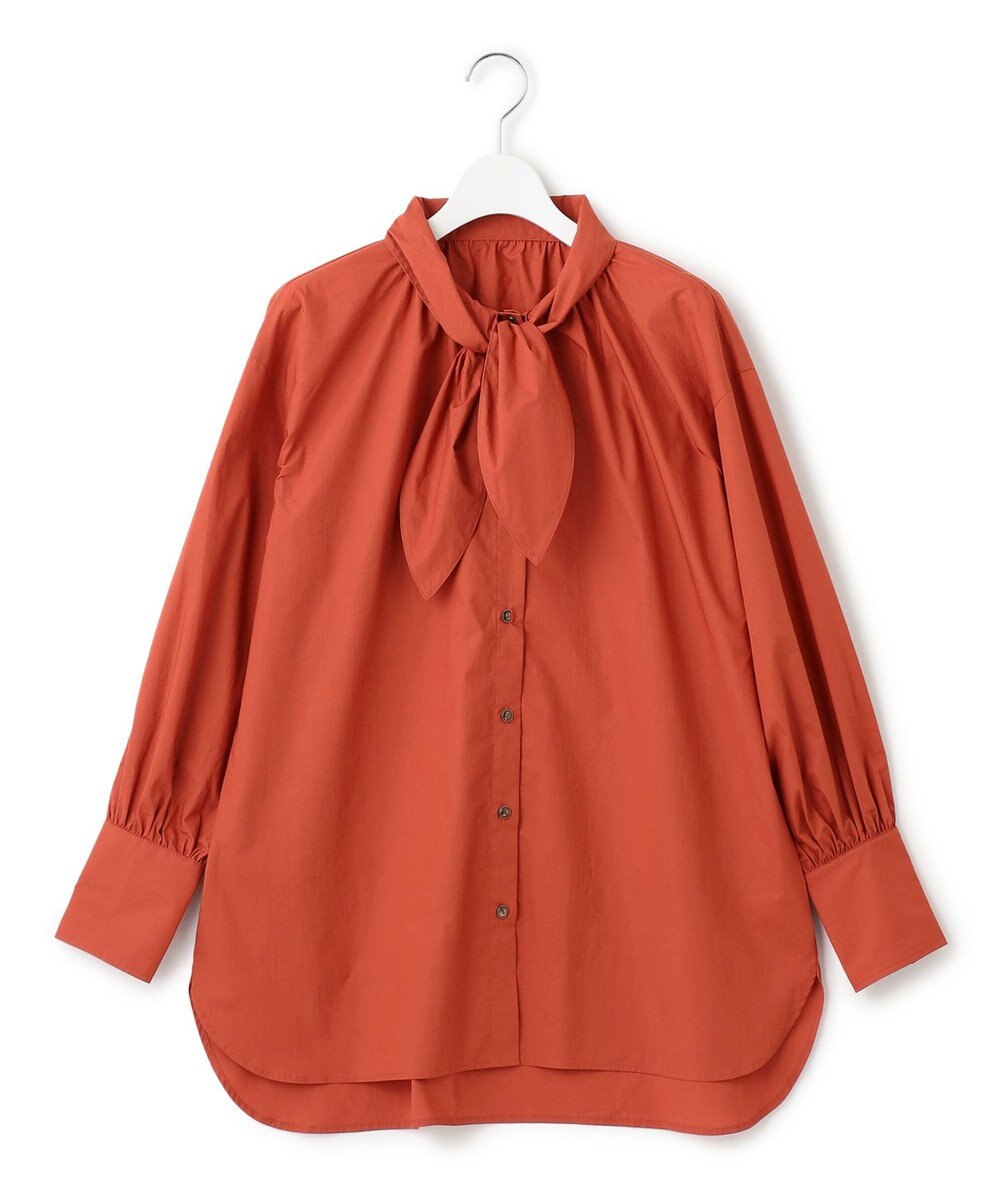 J.PRESS YORK STREET 【WOMEN】コットンボータイ ブラウス 