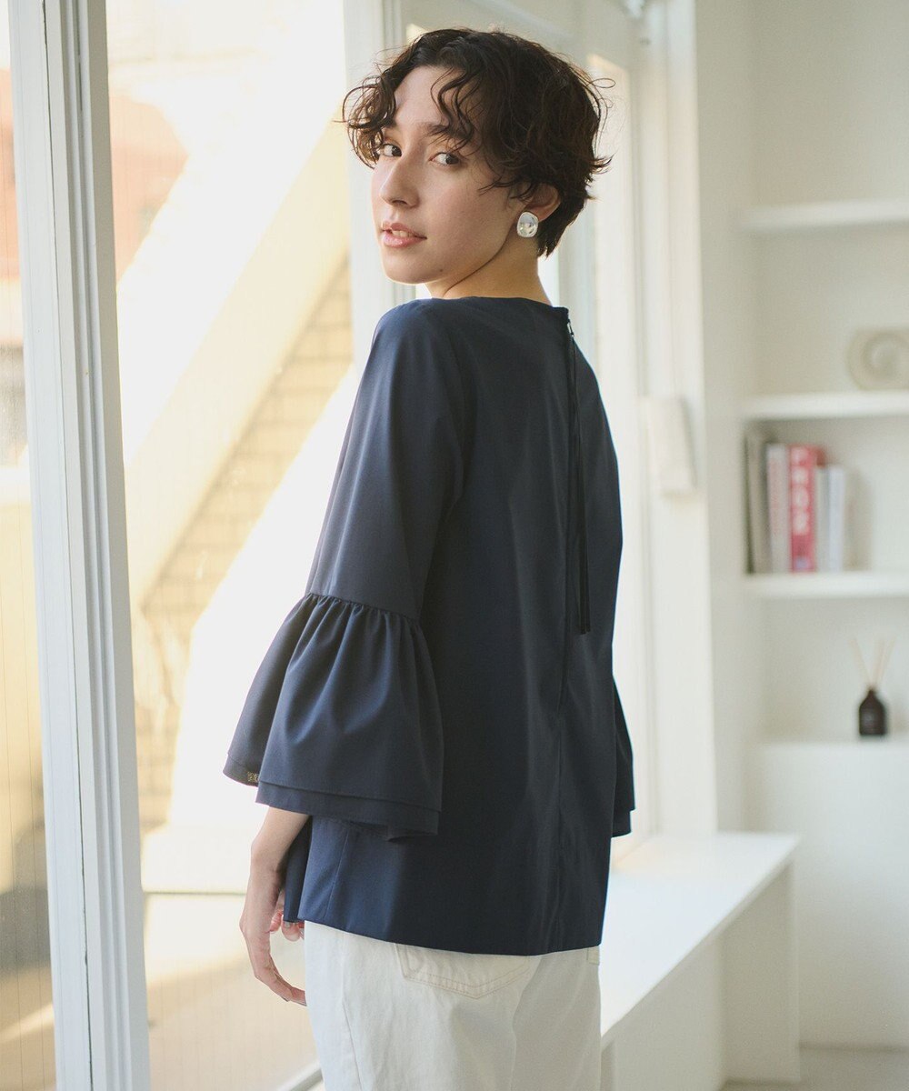 #Newans 【ANSWER for Co-Creation】ベルスリーブシンプルブラウス 