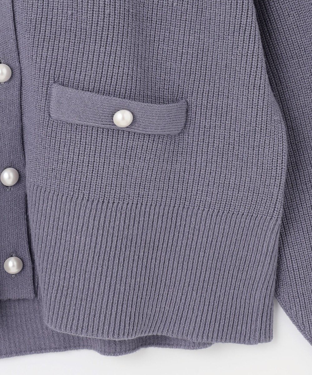 ANY 【手洗い可】パールカーディガン 