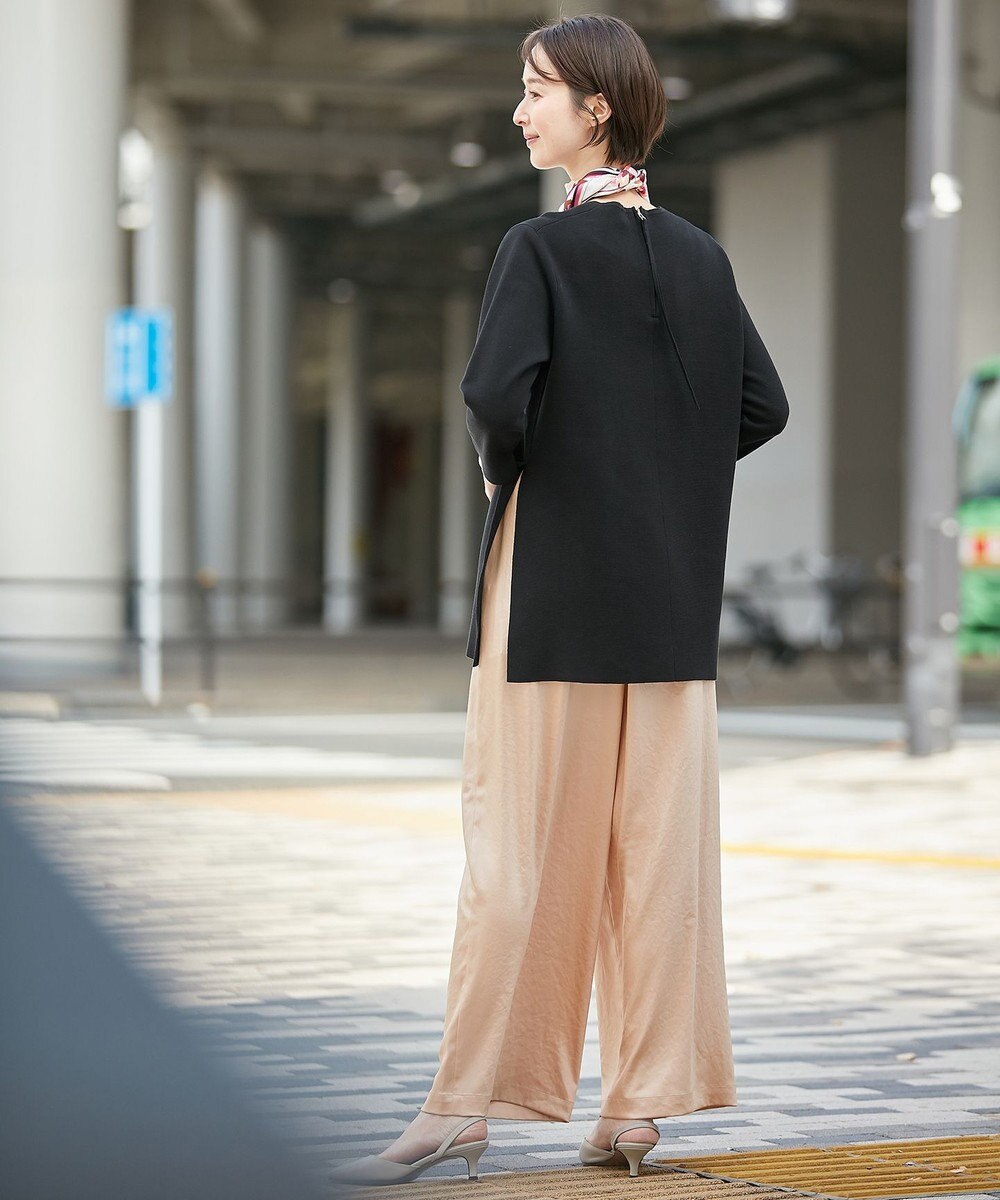 自由区 L 【洗える】チンツサテンタンブラー ワイドパンツ 