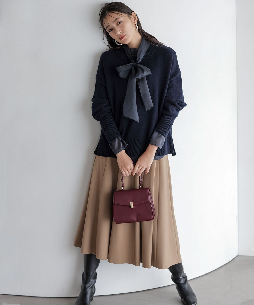 組曲 コットンカシミヤMIX クルーネックニット 