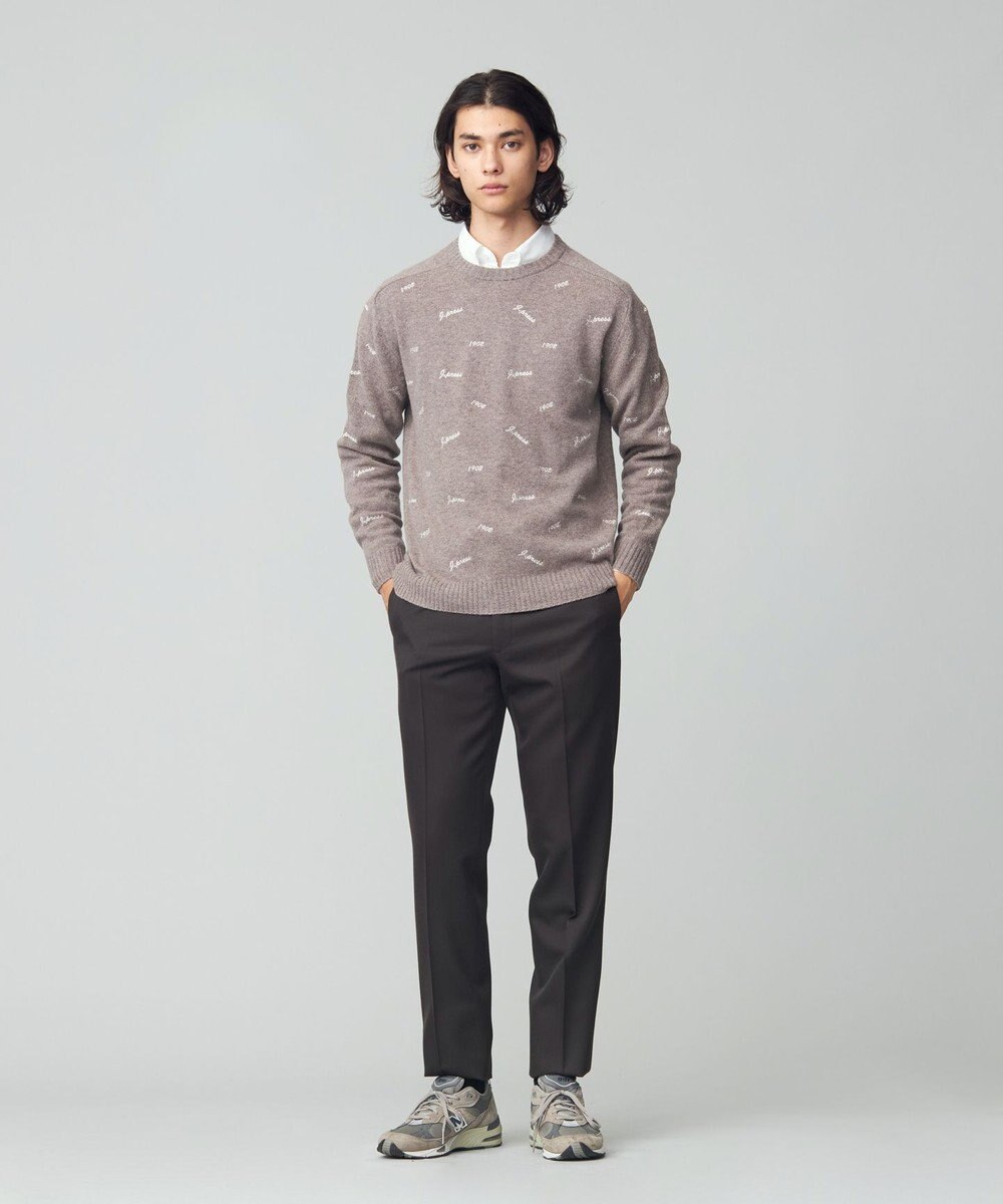 J.PRESS MEN エンブロイダリー クルーネックニット 