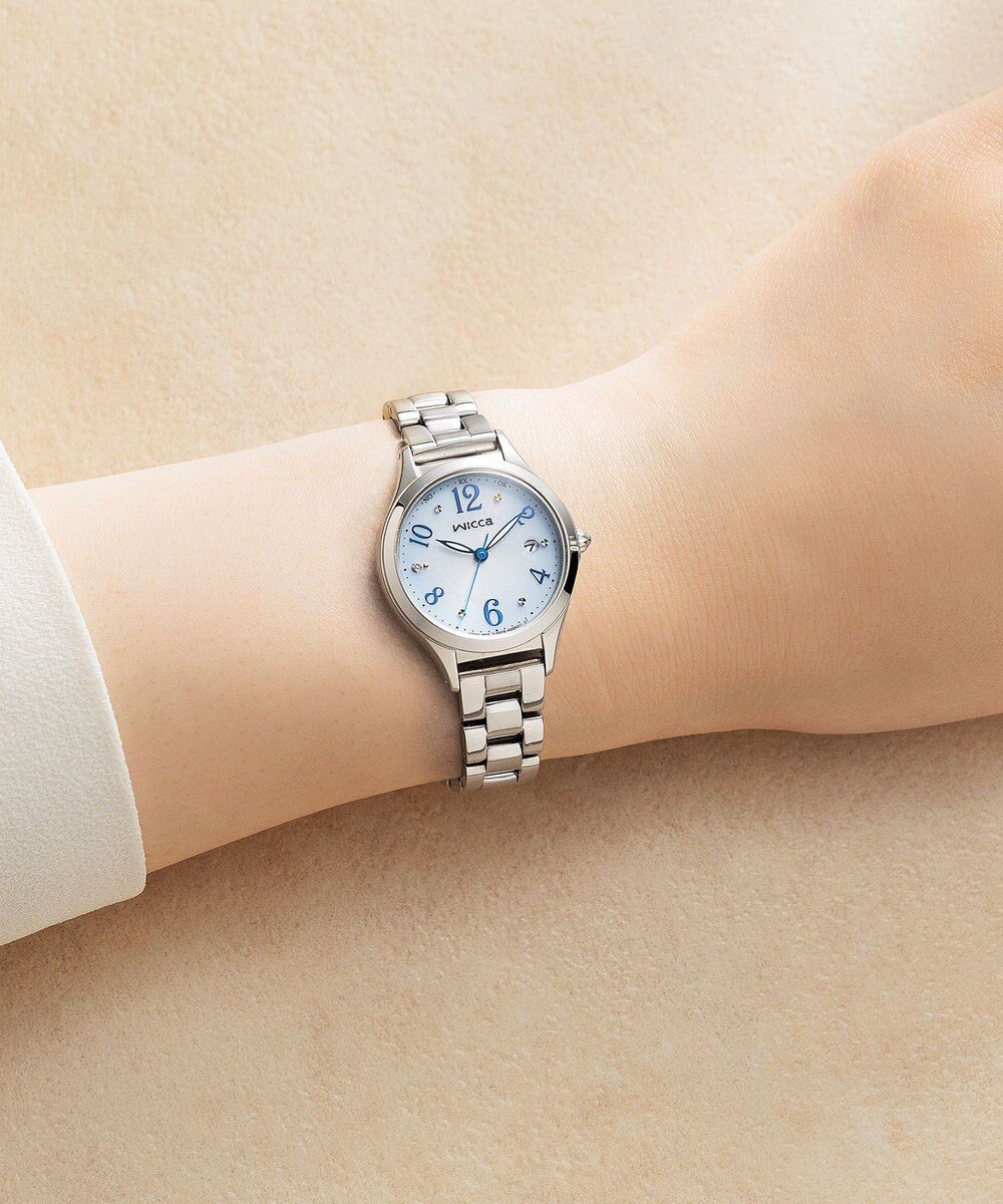 CITIZEN 【ソーラーテック電波時計】wicca ときめくダイヤ 日付あり バンド調整が簡単 5気圧防水 