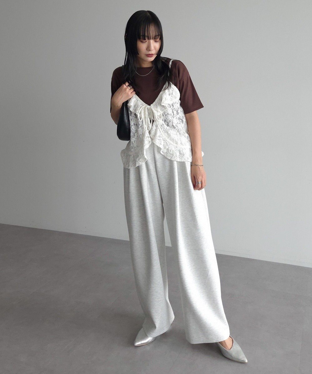 Green Parks レースフリルキャミビスチェ 