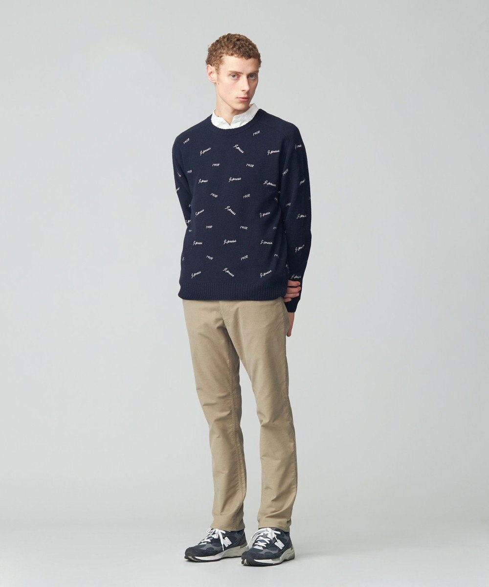 J.PRESS MEN エンブロイダリー クルーネックニット 